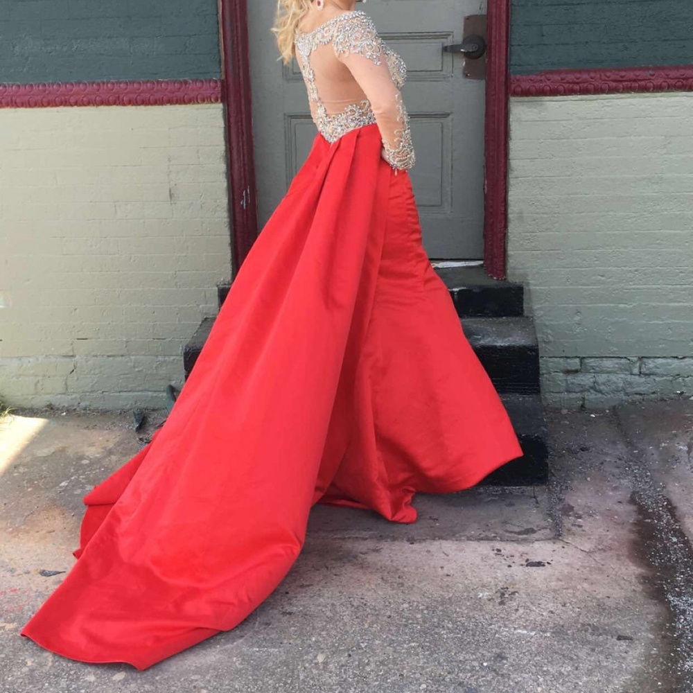 Red Rachel Allen dress